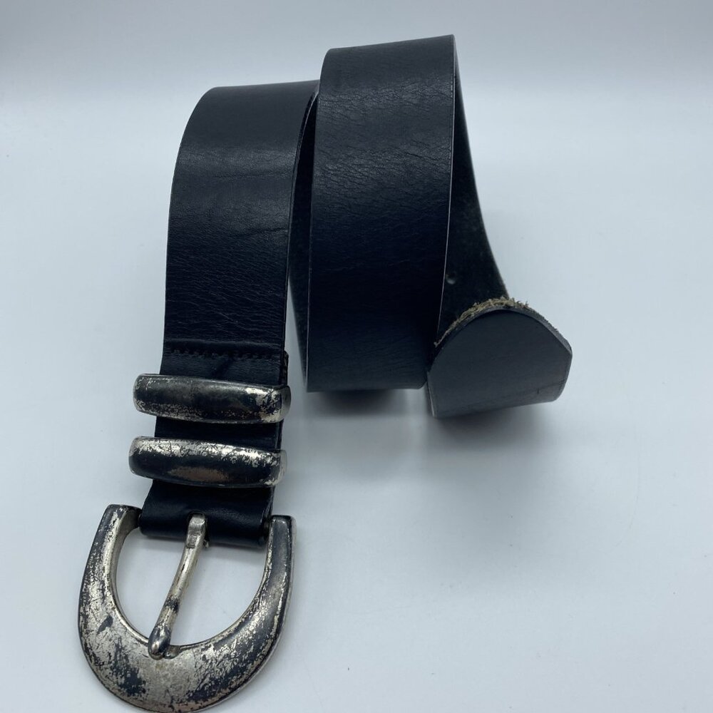 Unknown Brand Black Genuine Leather Belt Women's Size S Style 15257